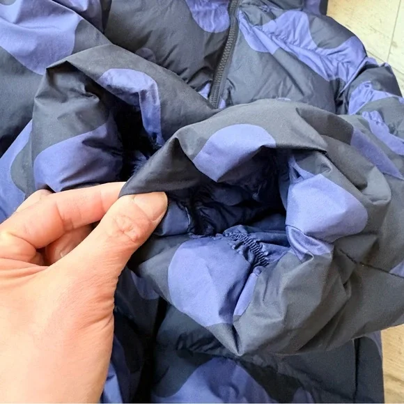 Uniqlo x Marimekko Ultra Light Down Cocoon Parka Jacket Blue Women’s S - Picture 6 of 16